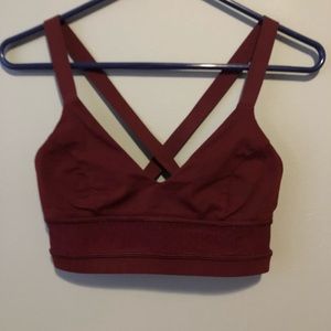 LULULEMON SPORTS BRA EUC SZ SM BURGUNDY